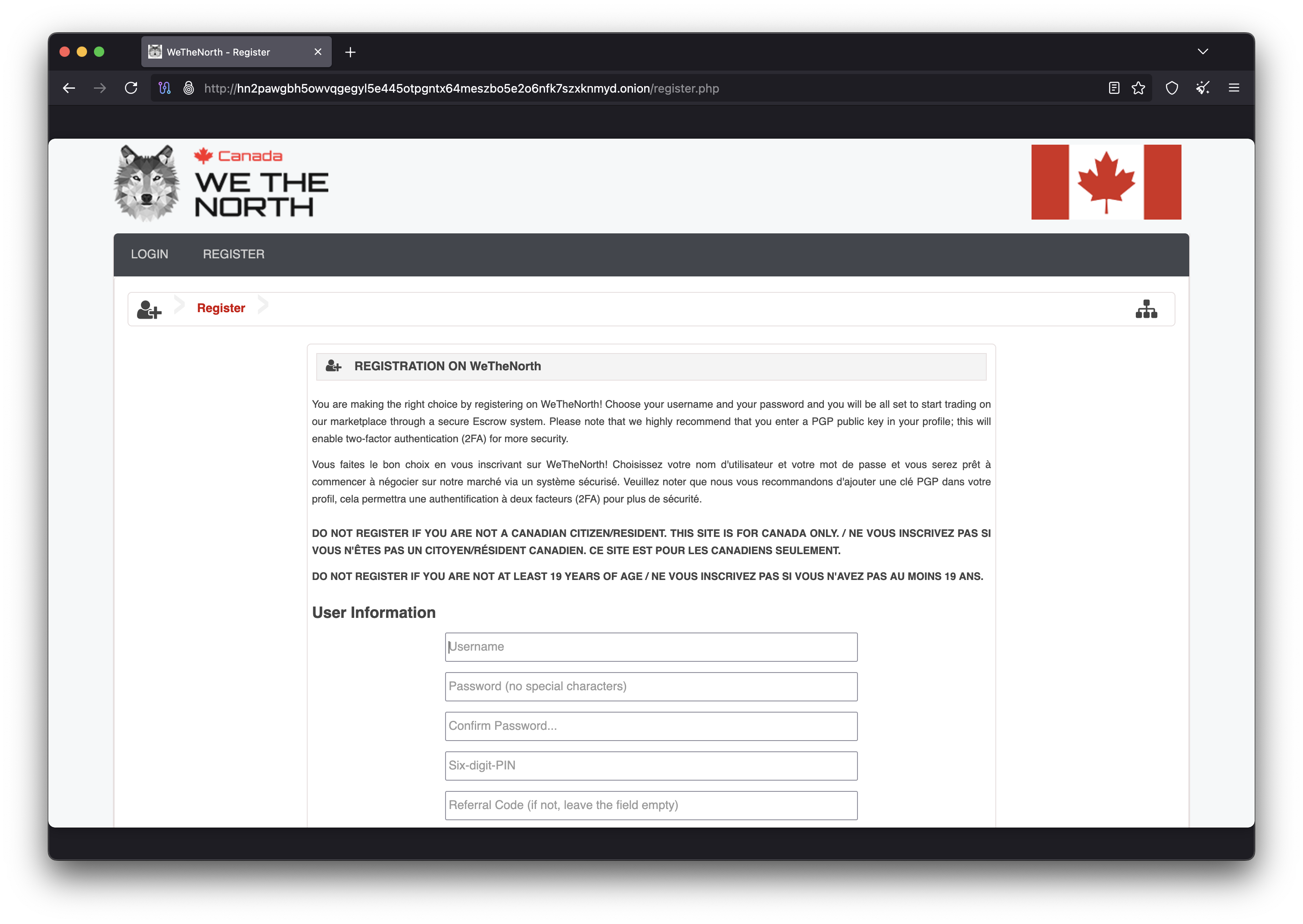 We The North Registration - WTN market signup